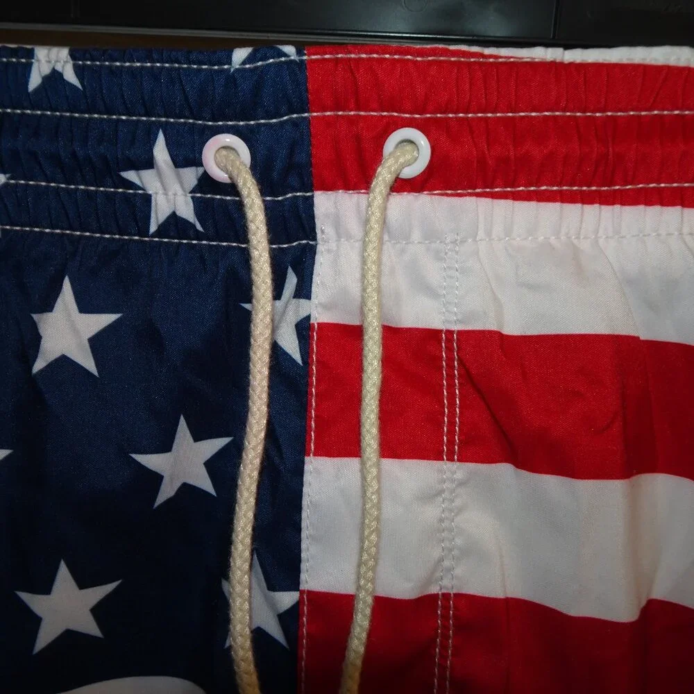Old Navy American Flag Swim Shorts with Mesh Liner
